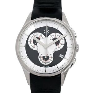 Calvin Klein Swiss Made Chronograph Men's Black Dial 44mm Watch K2A27102